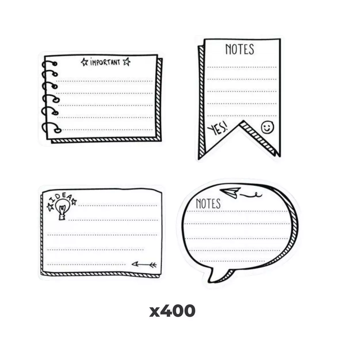 Toga 400 sticky notes pour Bullet journal
