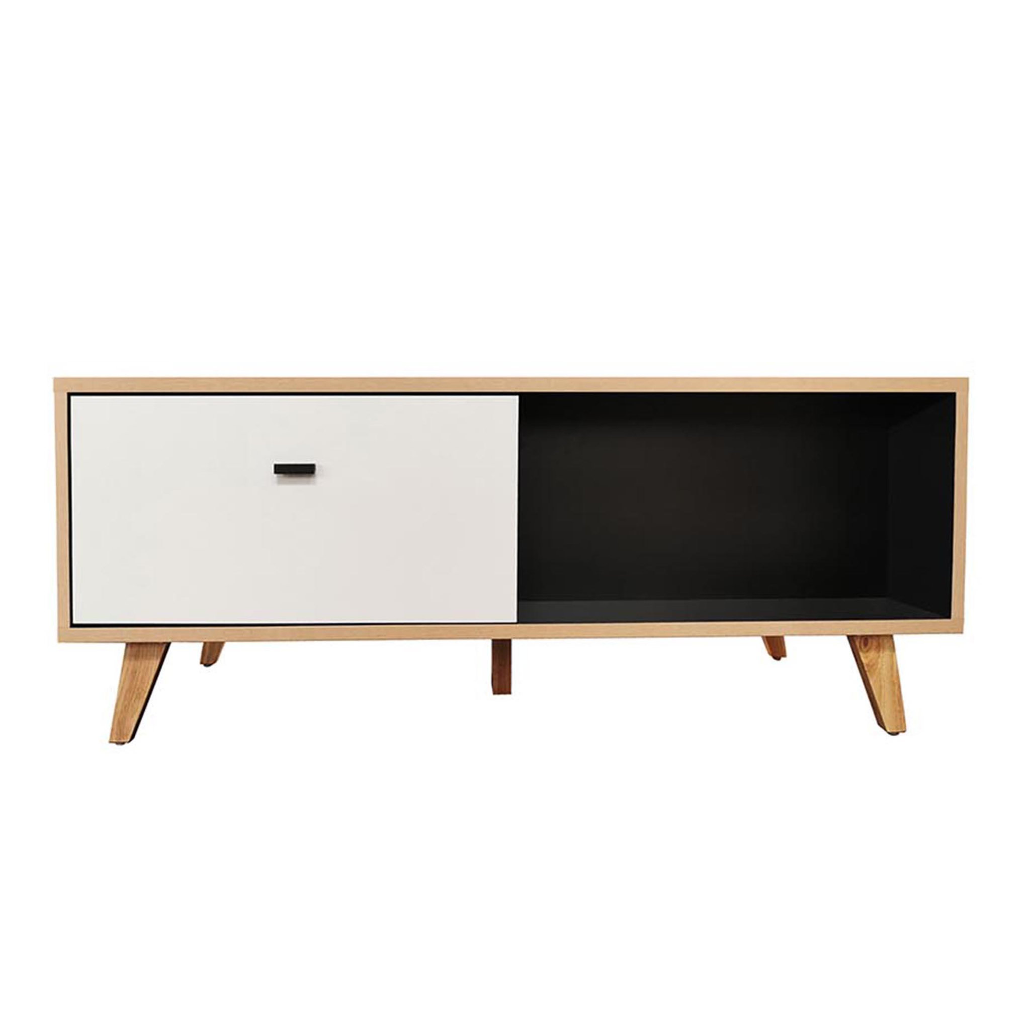 Voir la diapositive 1 : CONCEPT USINE Table basse avec tiroir en bois naturel skadi