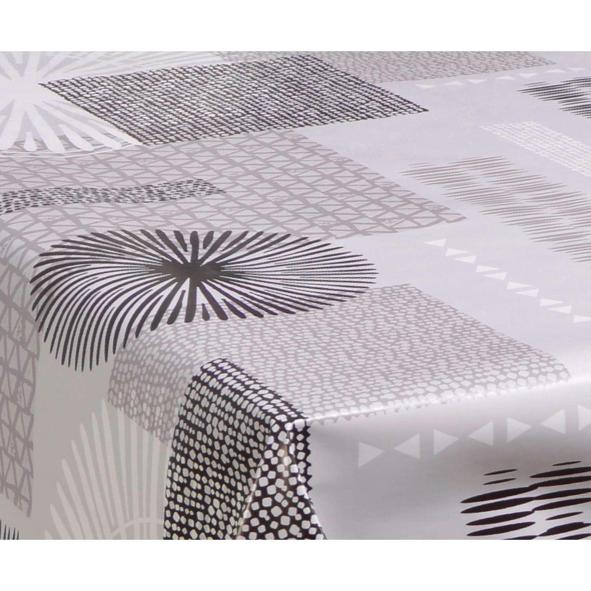 Voir la diapositive 3 : HABITABLE Nappe en toile cirée rectangulaire run - 140 x 200 cm - gris
