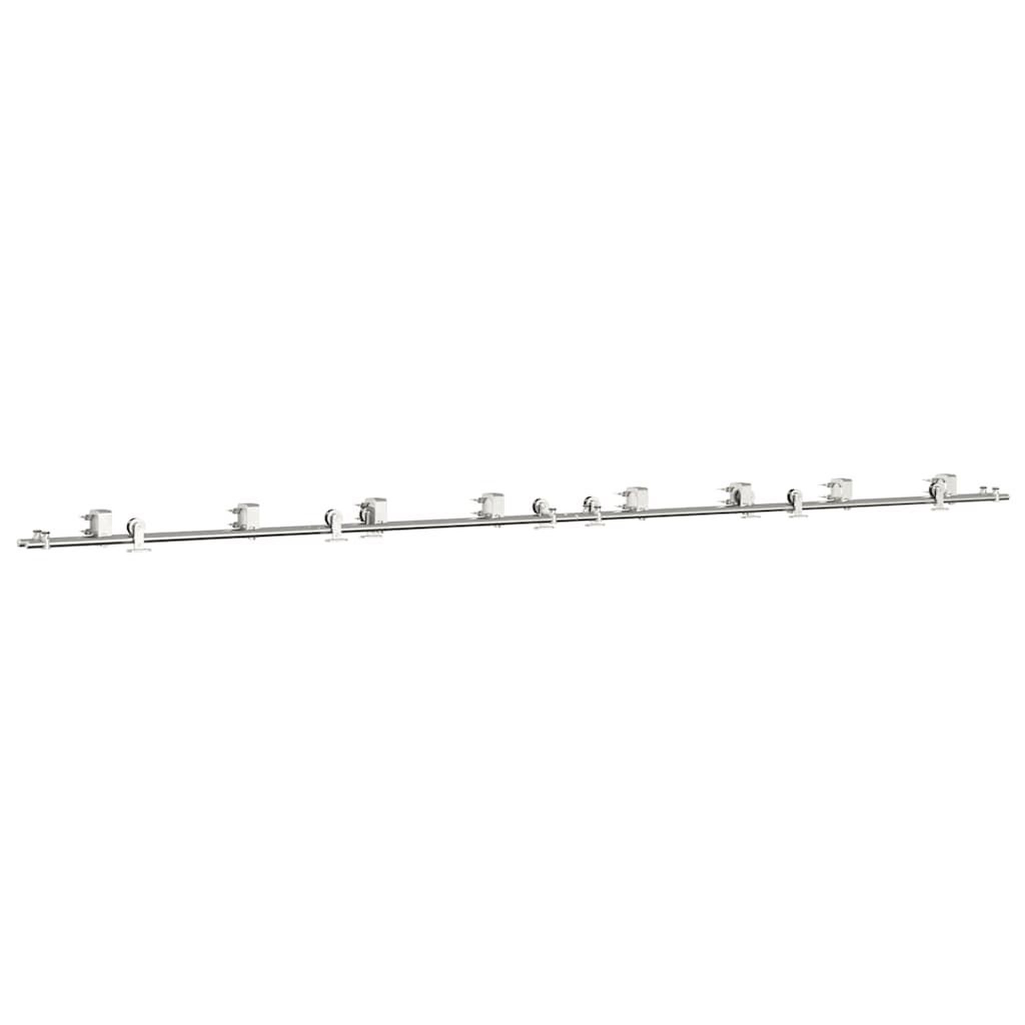 Voir la diapositive 2 : VIDAXL Kit fixation porte coulissante 400 cm Acier inoxydable Argente