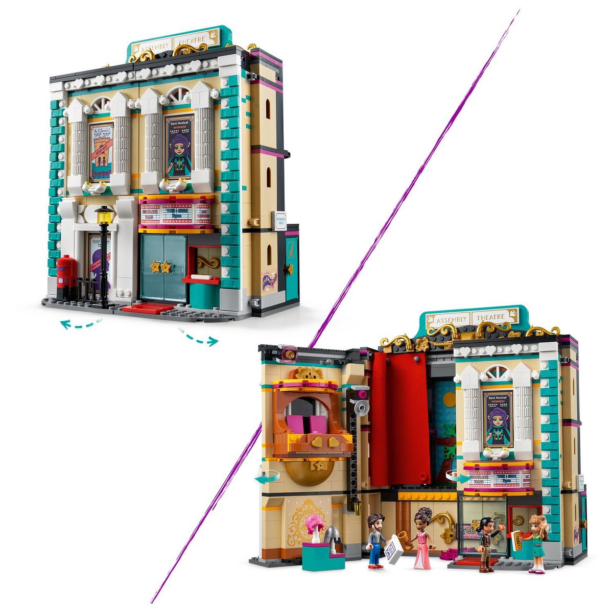 LEGO Friends 41714 L&rsquo;École de Théâtre d&rsquo;Andréa, Jeu Créatif, Filles et Garçons de 8 Ans