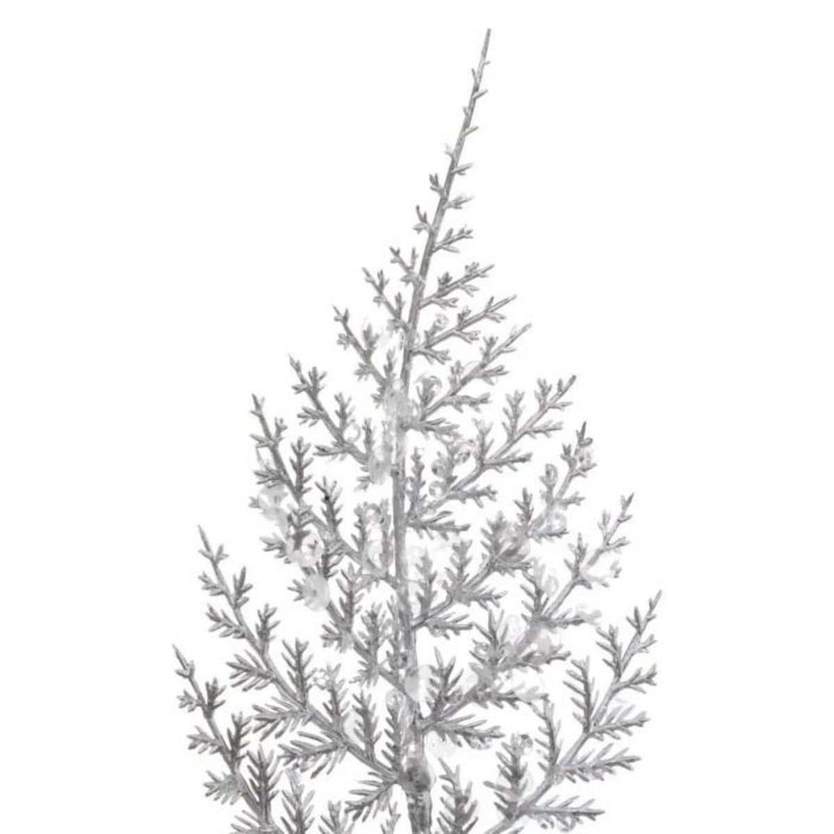 ATMOSPHERA Branche de Fougère  Souffle Polaire  75cm Blanc