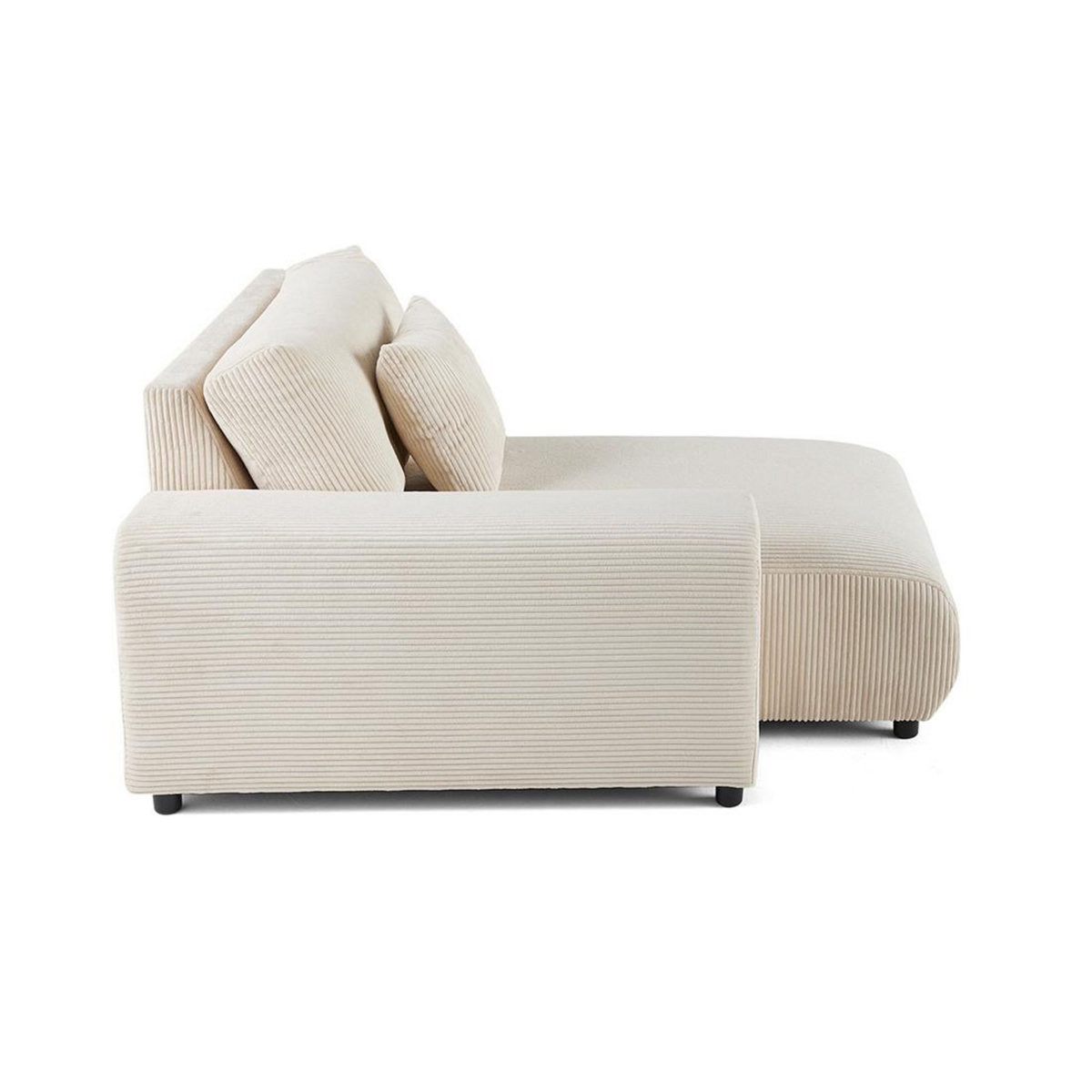 LISA DESIGN Garance - module d'assise méridienne gauche - en velours côtelé