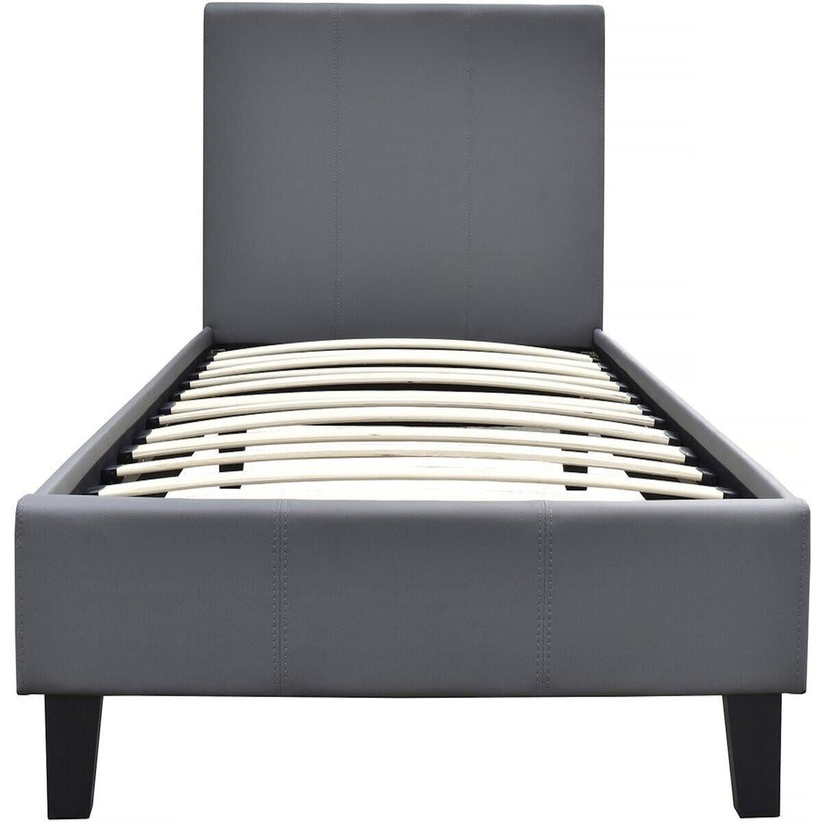 Habitat et Jardin Lit  Lina  - 90 x 190 cm - Gris foncé