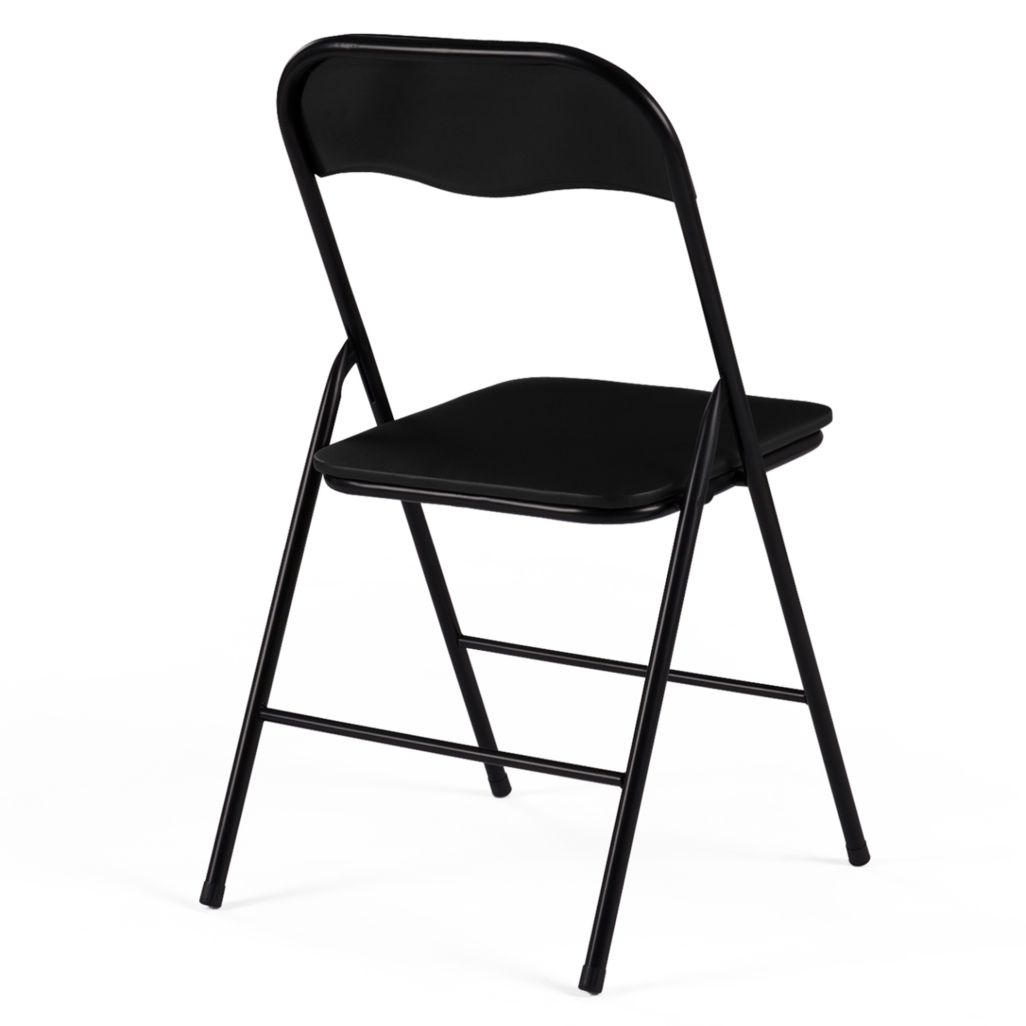 Voir la diapositive 4 : ID MARKET Lot de 4 chaises pliantes kity noires en pu