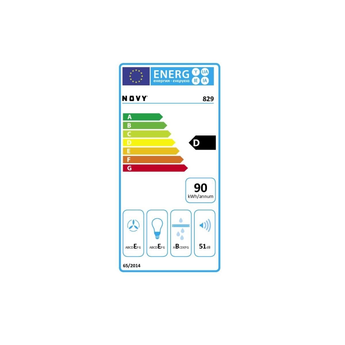 Novy Hotte décorative murale 90cm 700 m3/h inox - 829