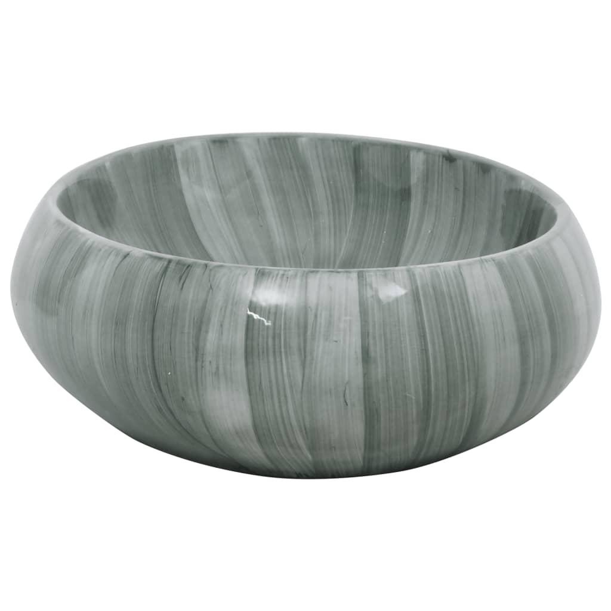 Voir la diapositive 5 : VIDAXL Vasque a poser vert ovale 59x40x15 cm ceramique
