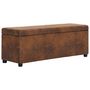 Voir la diapositive 4 : VIDAXL Banc avec compartiment de rangement 116 cm Marron Similicuir
