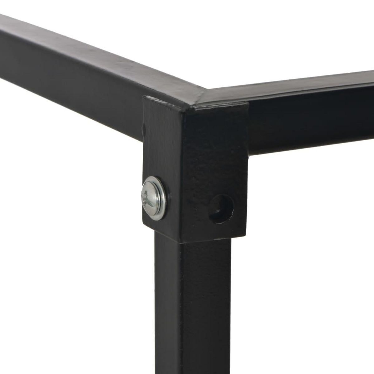 VIDAXL Portant de bois de chauffage avec base Noir 37x37x113 cm Acier