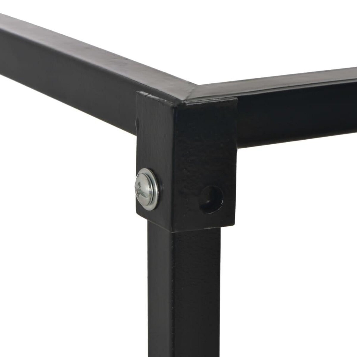 VIDAXL Portant de bois de chauffage avec base Noir 37x37x113 cm Acier