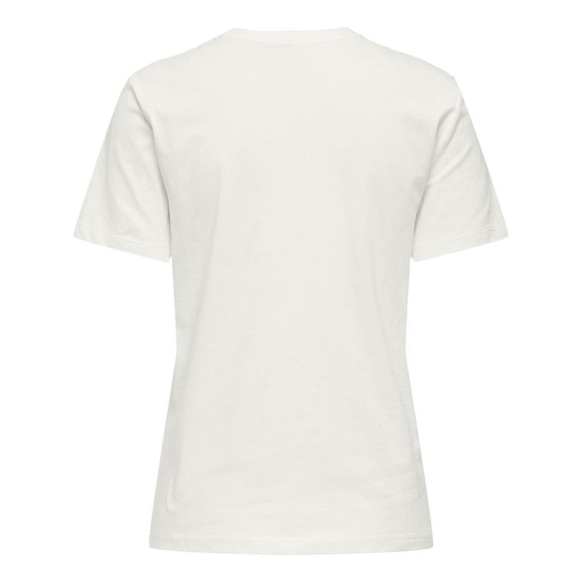 Only T-Shirt Blanc/Rose Femme Only Heart
