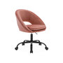 Voir la diapositive 1 : SWEEEK Chaise de bureau à roulettes en bouclettes, Pam, L 59 x P 60 x H 79 / 89cm