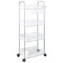 Voir la diapositive 2 : VIDAXL Chariot de rangement a 4 niveaux transparent acrylique