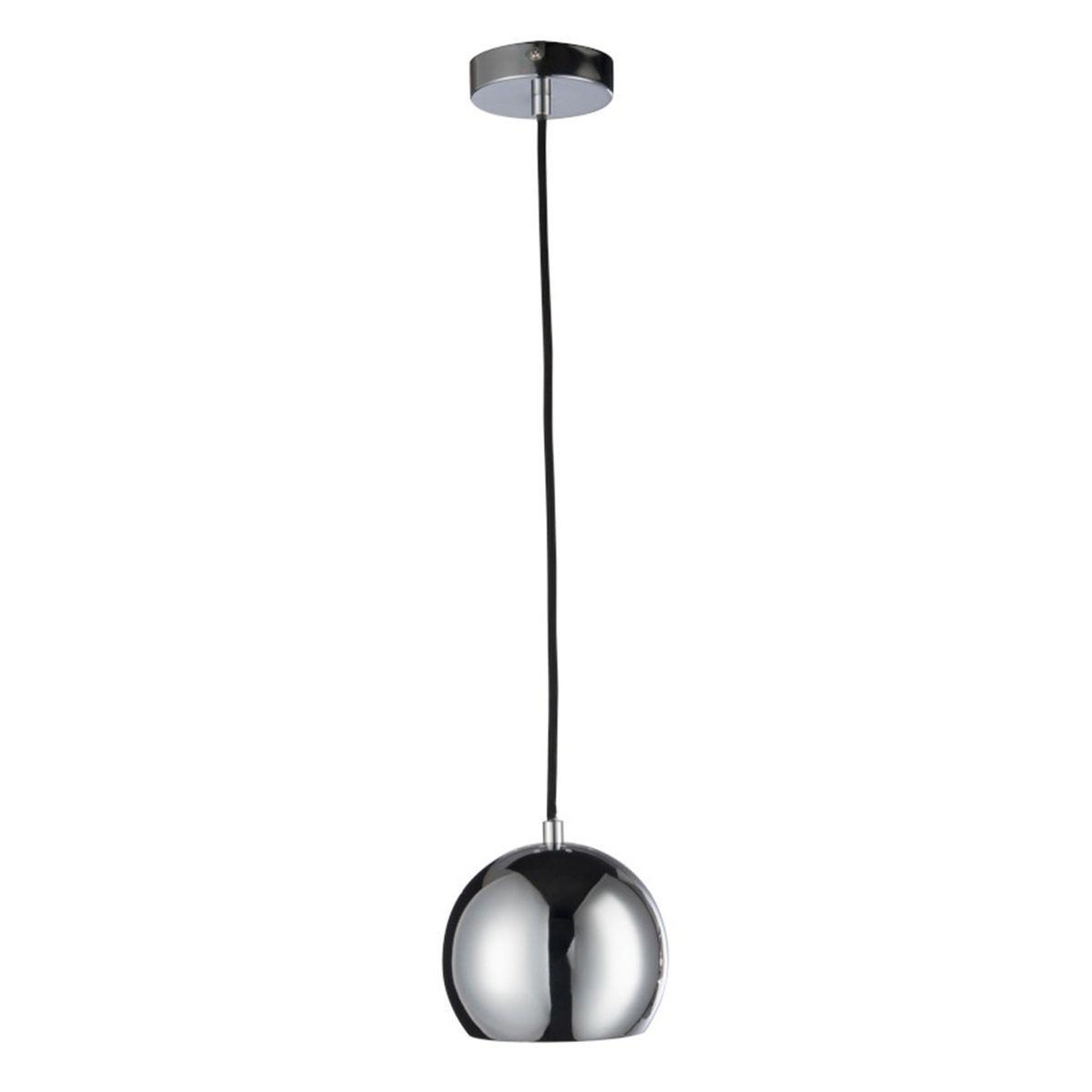 J-LINE Lampe suspension en métal  round  15cm argent