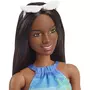 BARBIE Poupée Barbie Aime les océans - Robe rayures bleues et fleurs