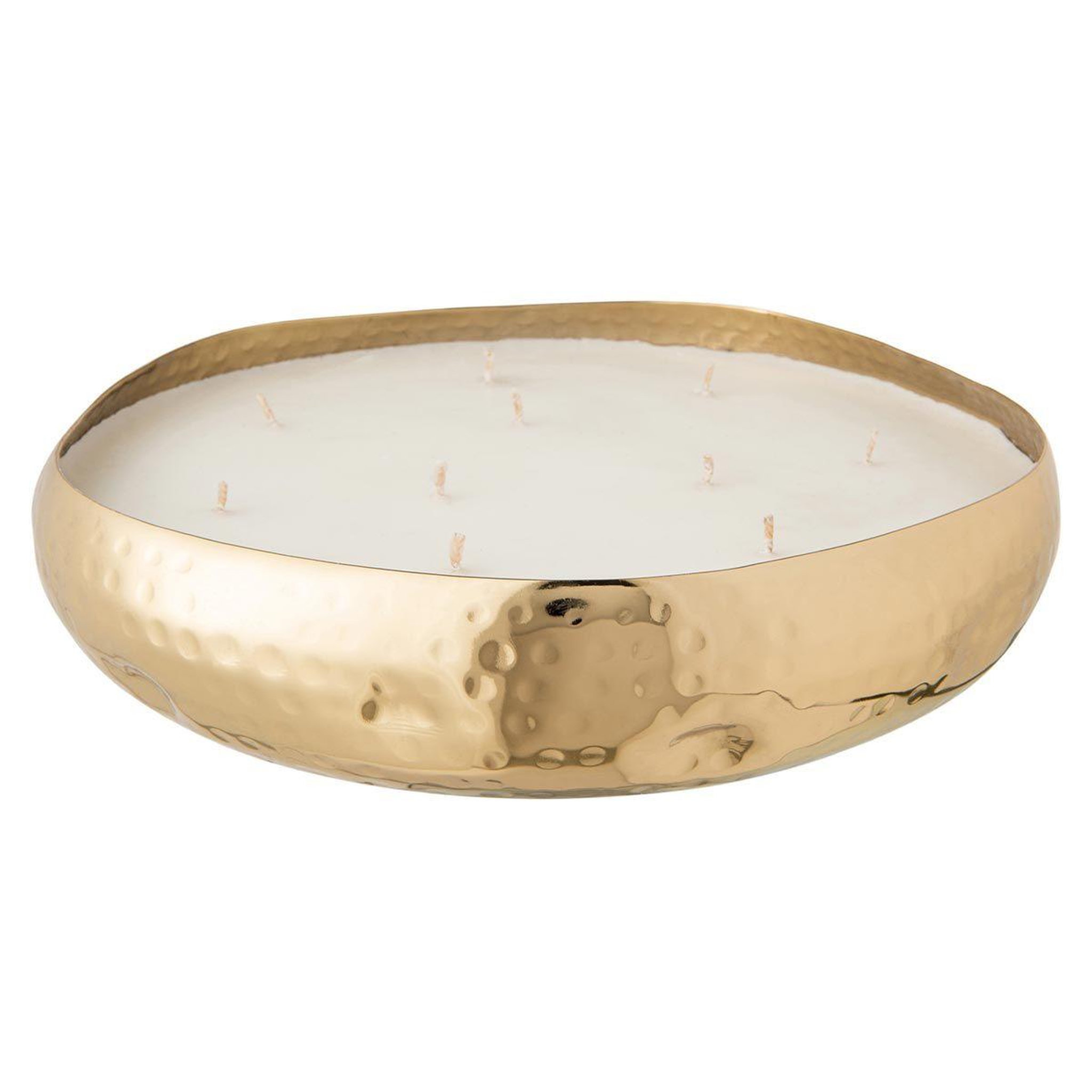 Voir la diapositive 1 : J-LINE Bougie Parfumée Déco  Livia  28cm Oud Amber Or