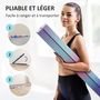 Voir la diapositive 4 : HOMCOM Poutre gymnastique pliable 236 cm - poutre d'équilibre antidérapante - revêtement PVC multicolore