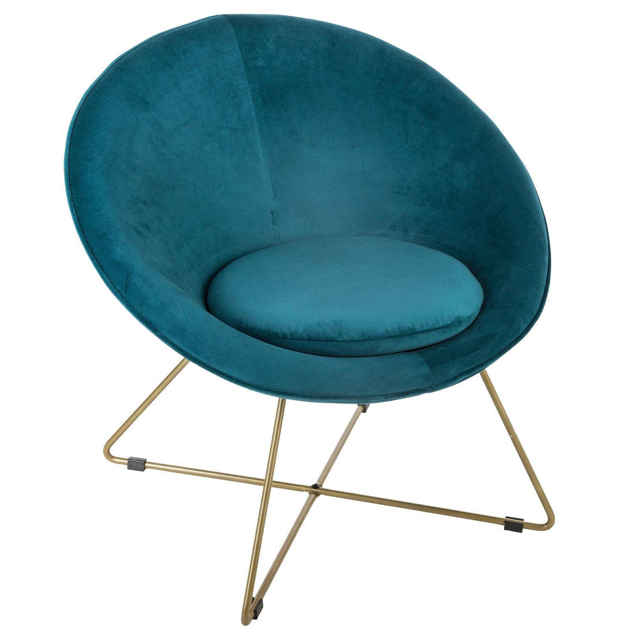 Voir la diapositive 1 : ATMOSPHERA Fauteuil de salon en velours Evan