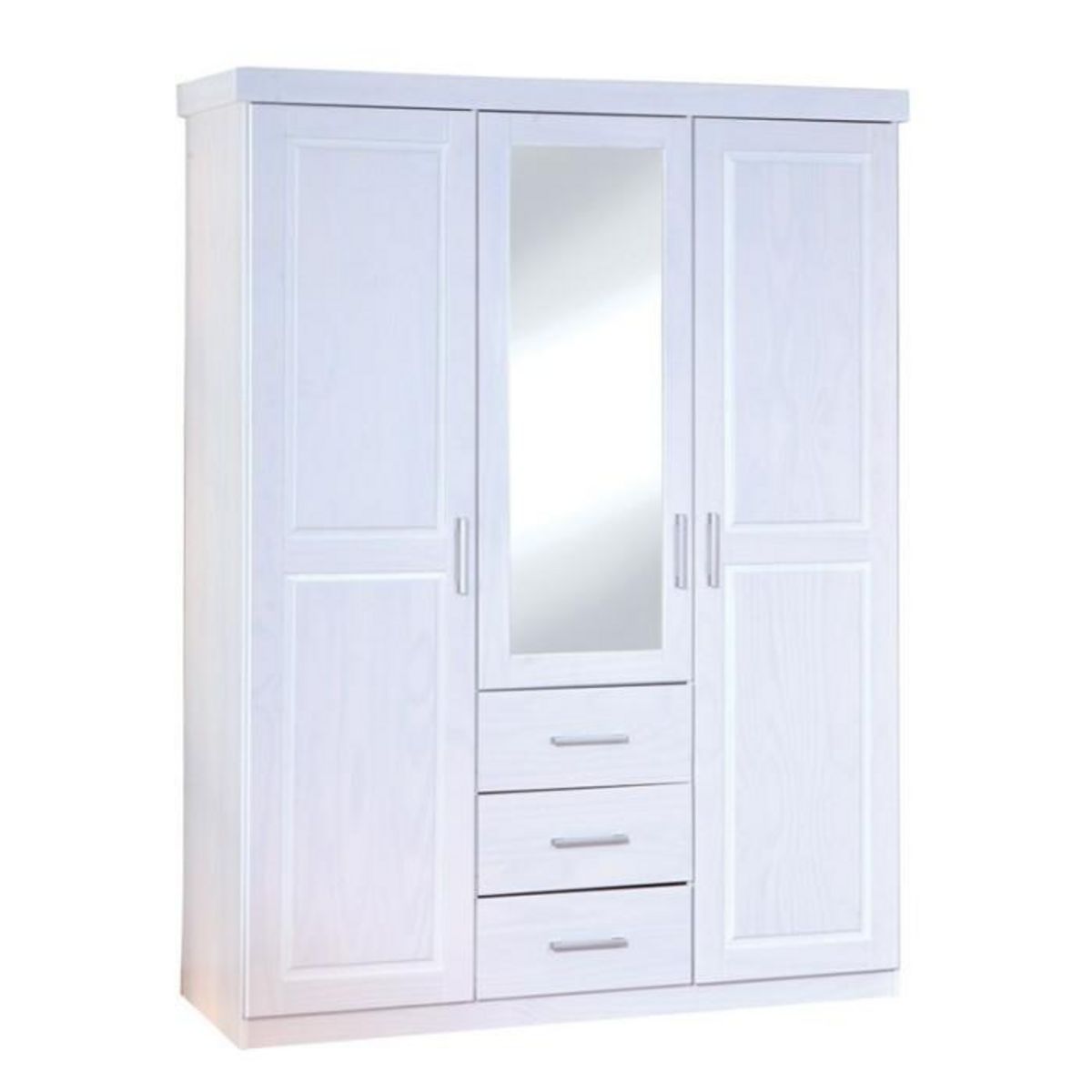 Paris Prix Armoire 3 Portes & 3 Tiroirs  Angel  190cm Blanc
