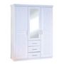 Voir la diapositive 1 : Paris Prix Armoire 3 Portes & 3 Tiroirs  Angel  190cm Blanc