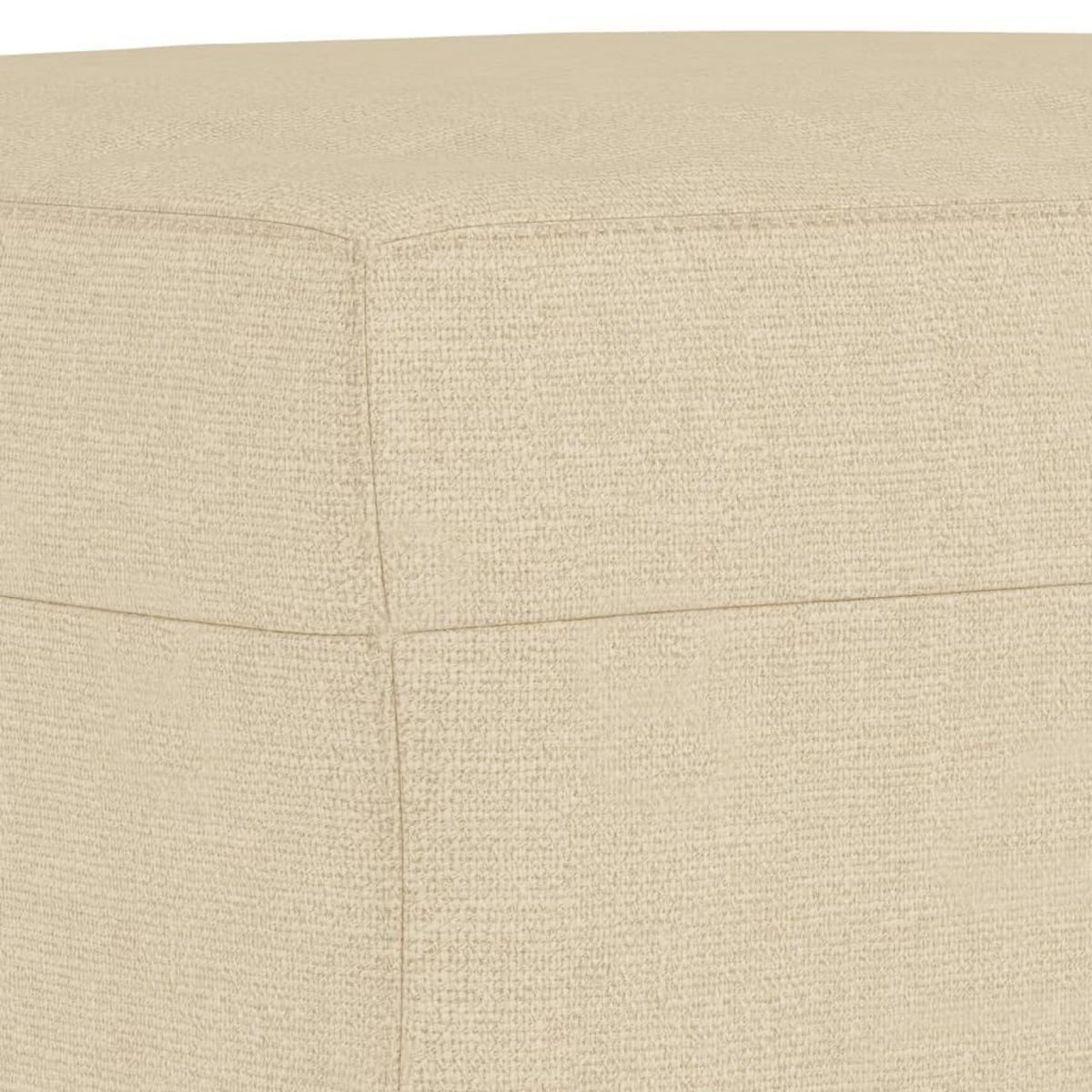VIDAXL Repose-pied Creme 60x50x41 cm Tissu