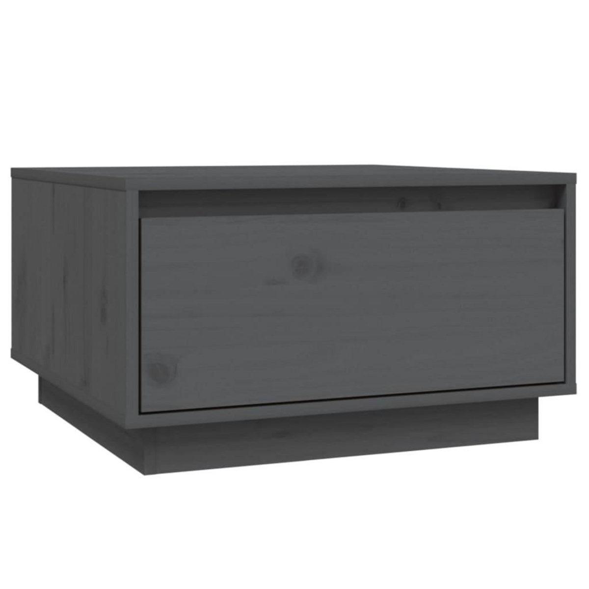 VIDAXL Table basse Gris 55x56x32 cm Bois massif de pin