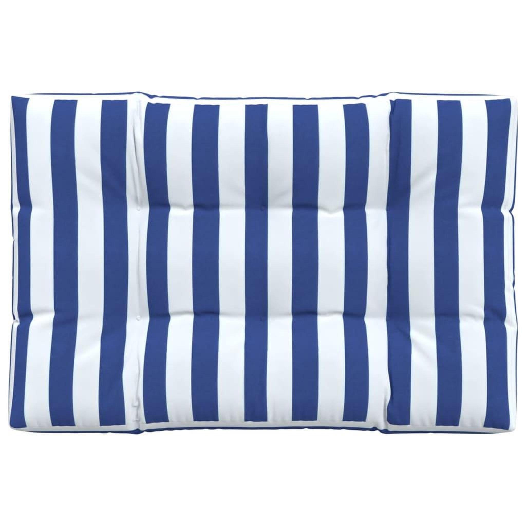 Voir la diapositive 2 : VIDAXL Coussin de palette rayures bleues et blanches 120x80x12cm tissu