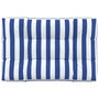 Voir la diapositive 2 : VIDAXL Coussin de palette rayures bleues et blanches 120x80x12cm tissu