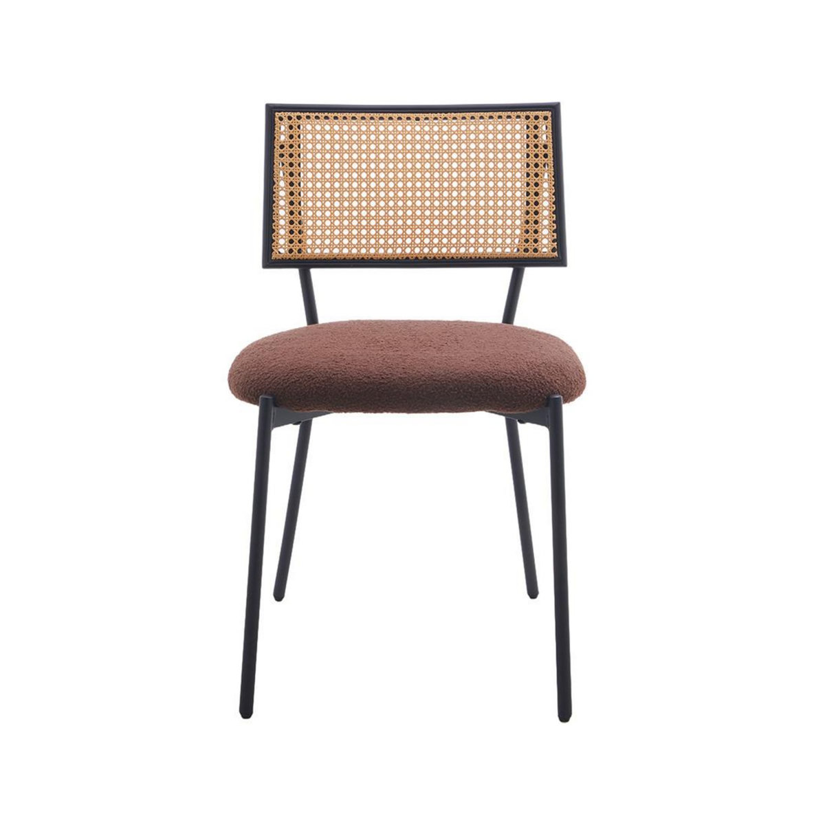 LISA DESIGN Luciano - lot de 2 chaises - en tissu bouclette