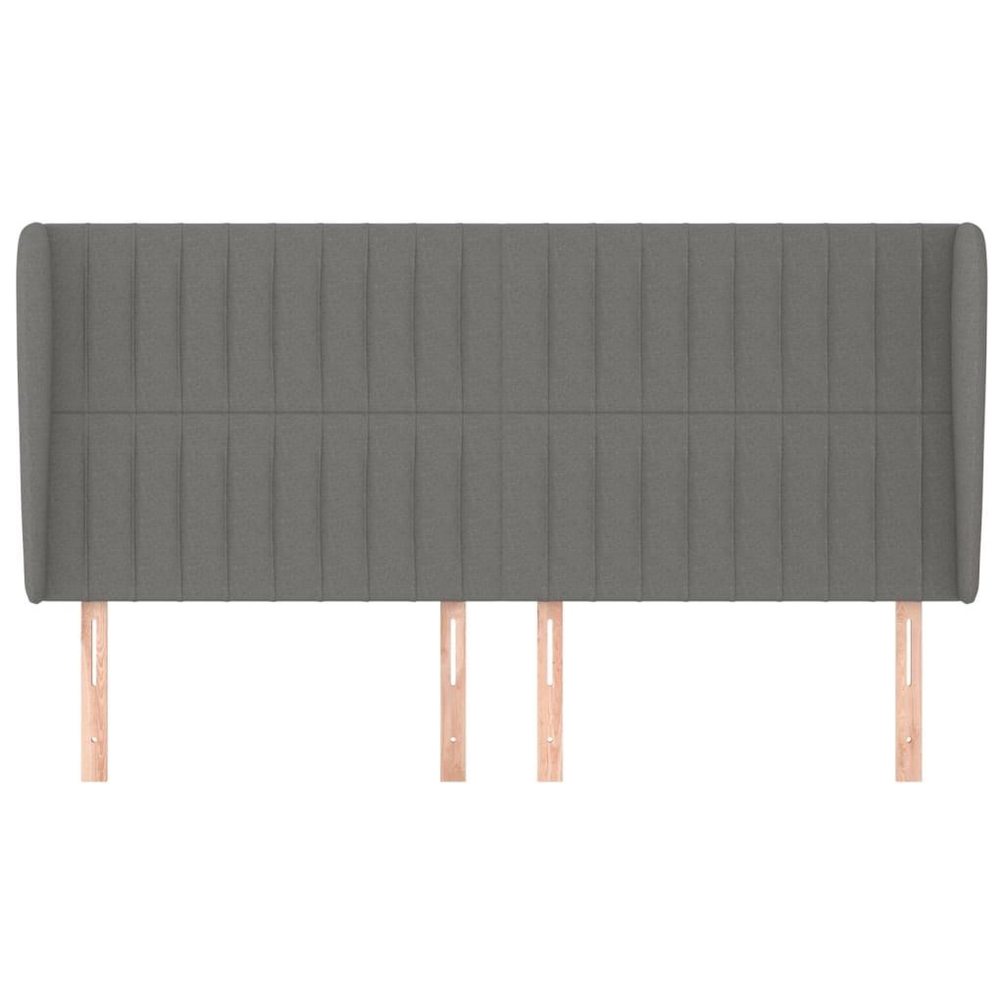 Voir la diapositive 3 : VIDAXL Tete de lit avec oreilles Gris fonce 203x23x118/128 cm Tissu