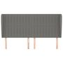 Voir la diapositive 3 : VIDAXL Tete de lit avec oreilles Gris fonce 203x23x118/128 cm Tissu