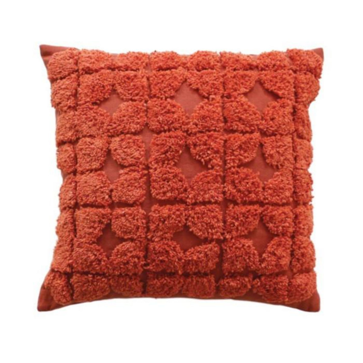 Paris Prix Coussin Déco Tufté  Bundi  40x40cm Terracotta