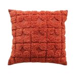 Paris Prix Coussin Déco Tufté  Bundi  40x40cm Terracotta