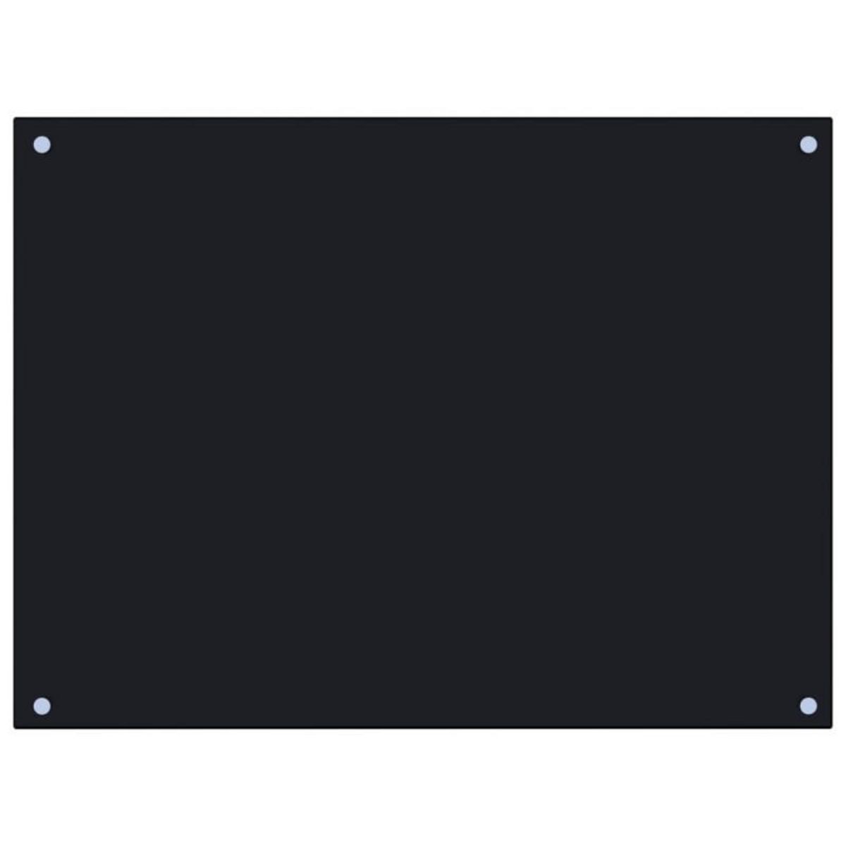 VIDAXL Dosseret de cuisine Noir 80x60 cm Verre trempé