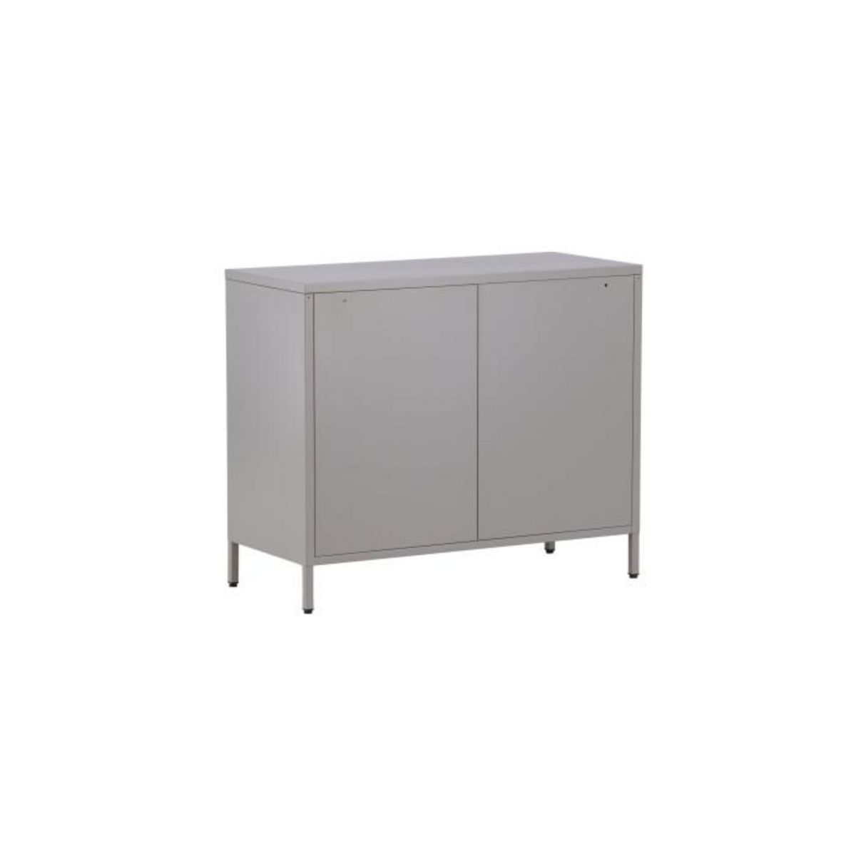 Paris Prix Buffet 4 Portes en Métal  Nett  90cm Gris Clair