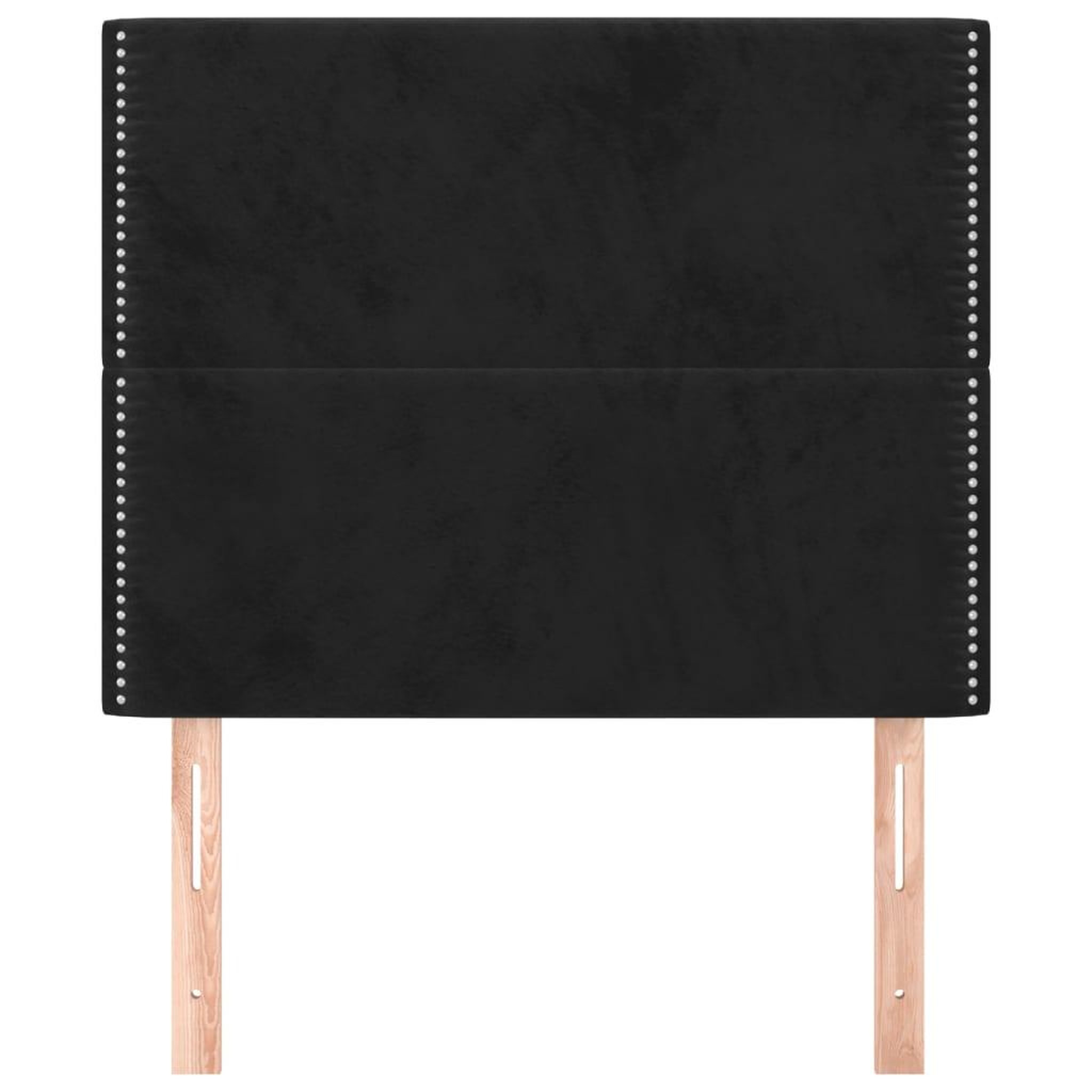 Voir la diapositive 3 : VIDAXL Tetes de lit 2 pcs Noir 100x5x78/88 cm Velours