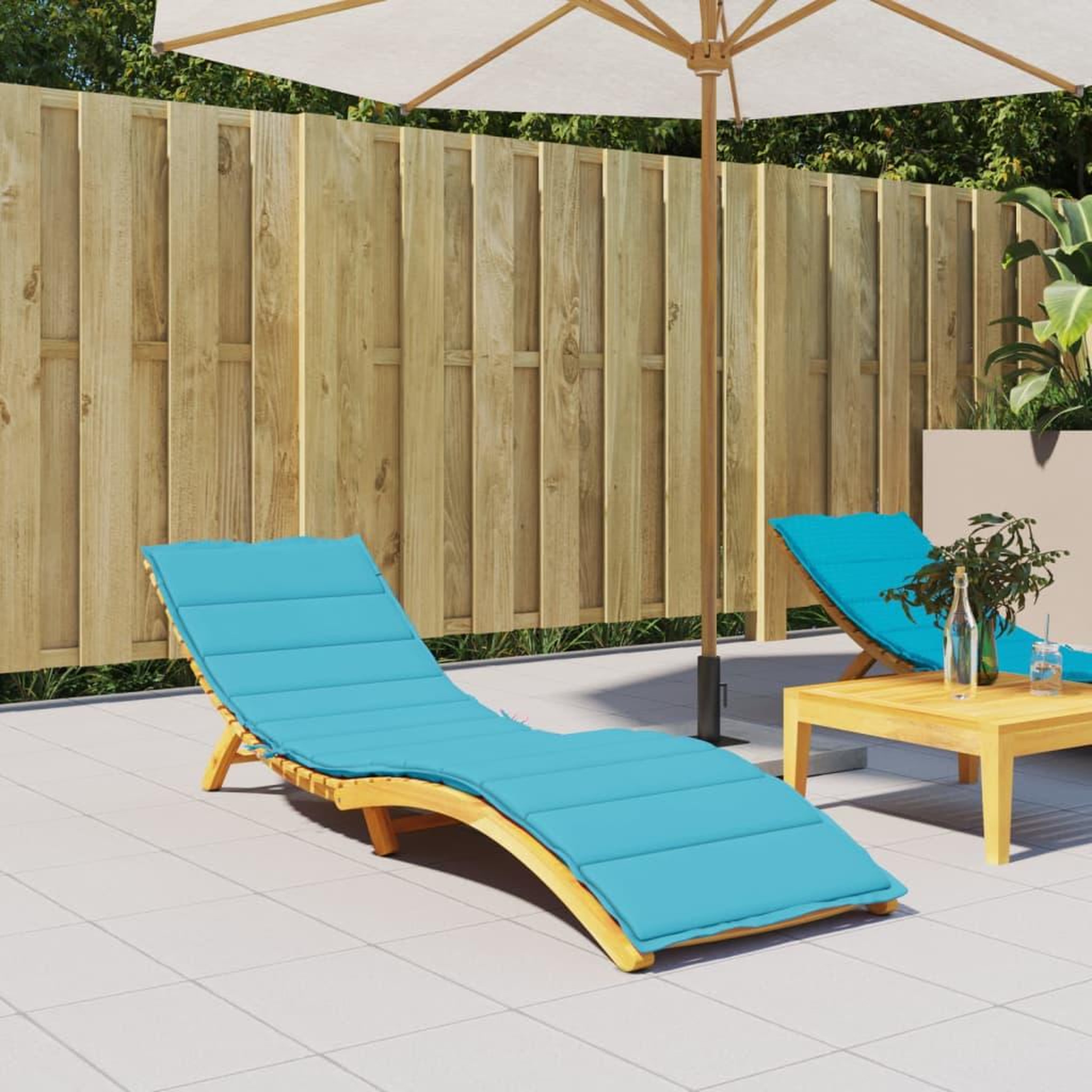 VIDAXL Coussin de chaise longue turquoise tissu oxford