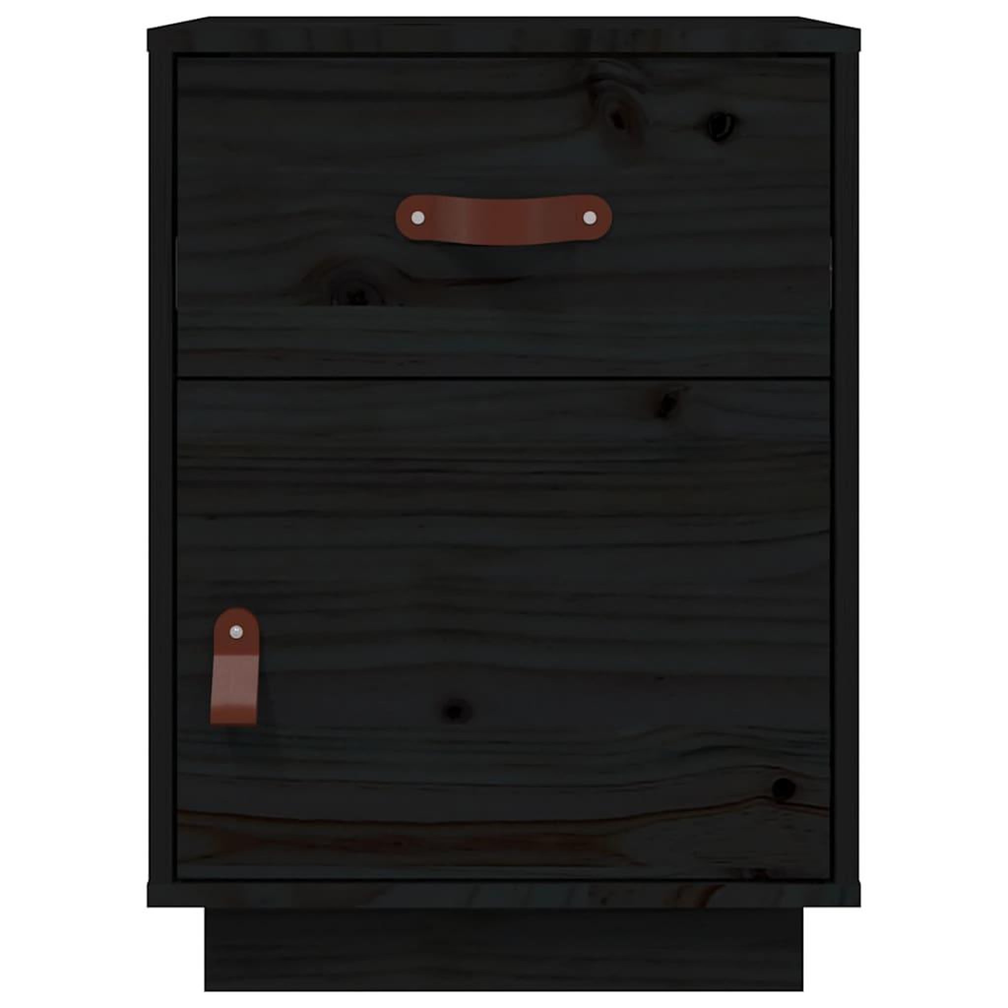Voir la diapositive 5 : VIDAXL Table de chevet Noir 40x34x55 cm Bois de pin solide