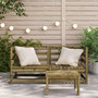 Voir la diapositive 3 : VIDAXL Canapes d'angle de jardin 2 pcs 70x70x67cm bois de pin impregne