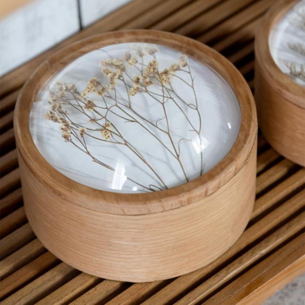 Paris Prix Boîte Déco en Bois  Cereal  20cm Naturel