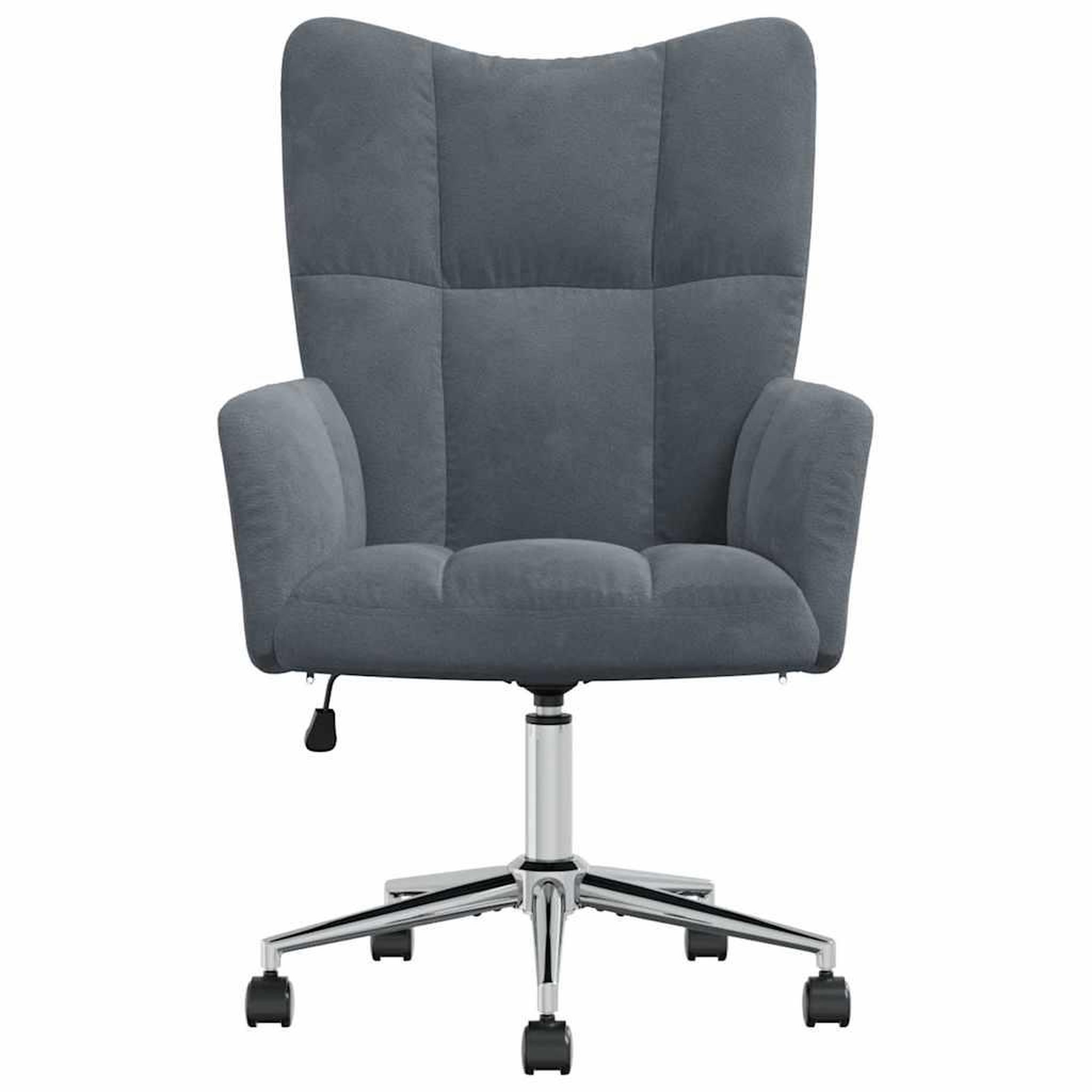 Voir la diapositive 3 : VIDAXL Chaise de relaxation Gris fonce Velours