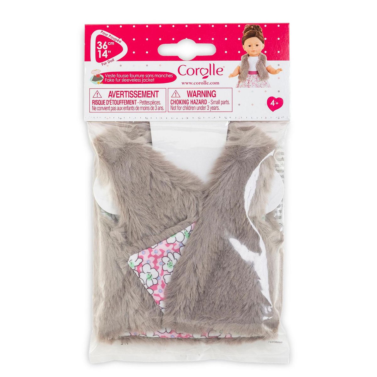 Corolle Veste Fausse Fourrure Sans Manche pour poupée ma Corolle