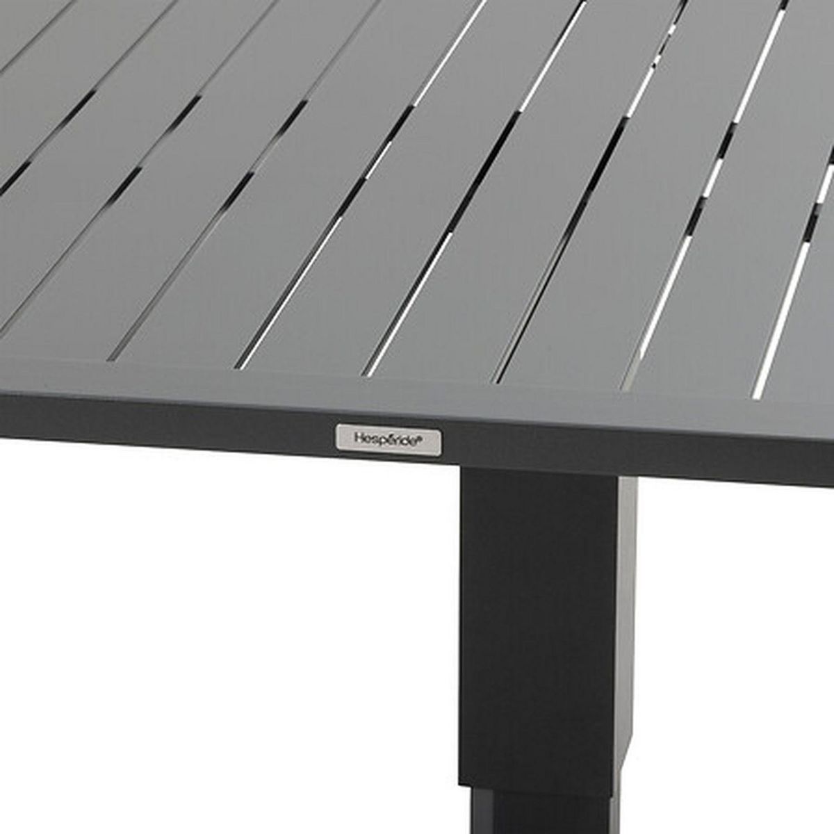 HESPERIDE Table de jardin relevable carrée en aluminium SALIMIA - Graphite