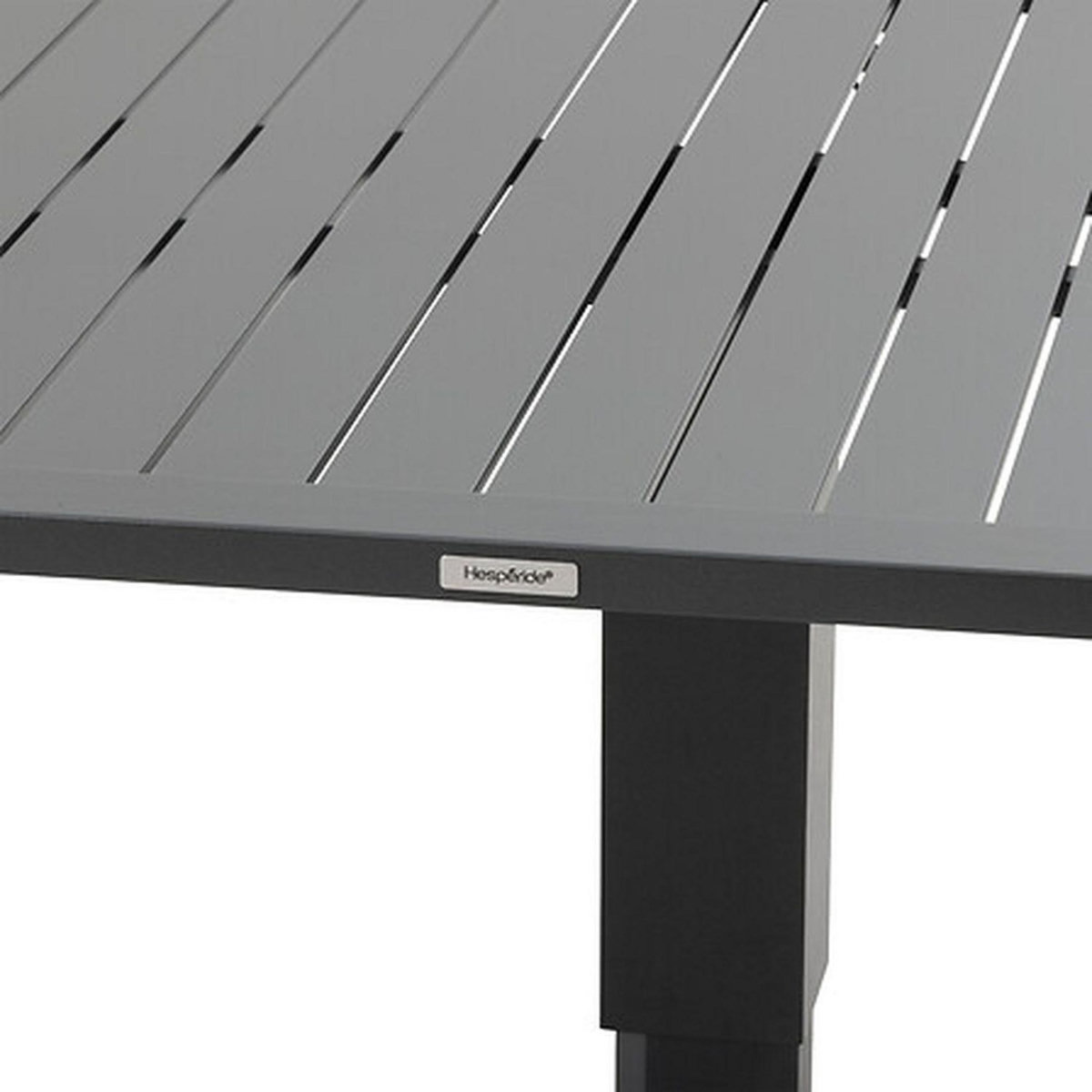 HESPERIDE Table de jardin relevable carrée en aluminium SALIMIA - Graphite