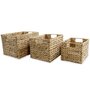 Voir la diapositive 1 : VIDAXL Panier de rangement 3 pcs Jacinthe d'eau