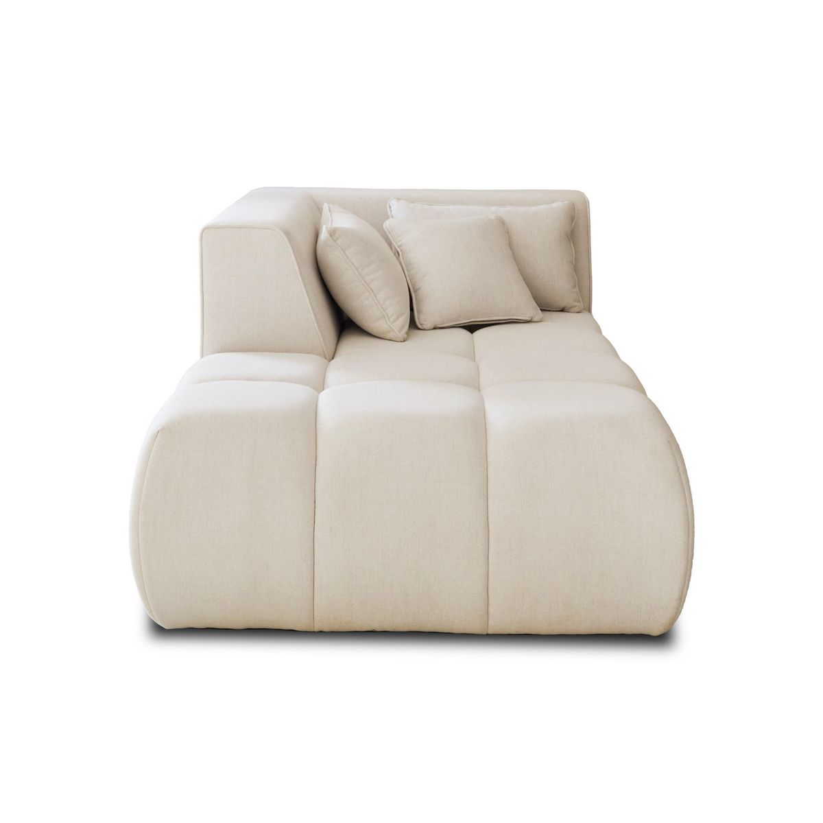 LISA DESIGN Caracas - module d'assise méridienne gauche - en tissu