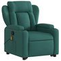 Voir la diapositive 4 : VIDAXL Fauteuil inclinable de massage Vert fonce Tissu
