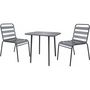 Voir la diapositive 1 : Habitat et Jardin Salon de jardin repas en métal  Bilbao  - 2 places - Gris