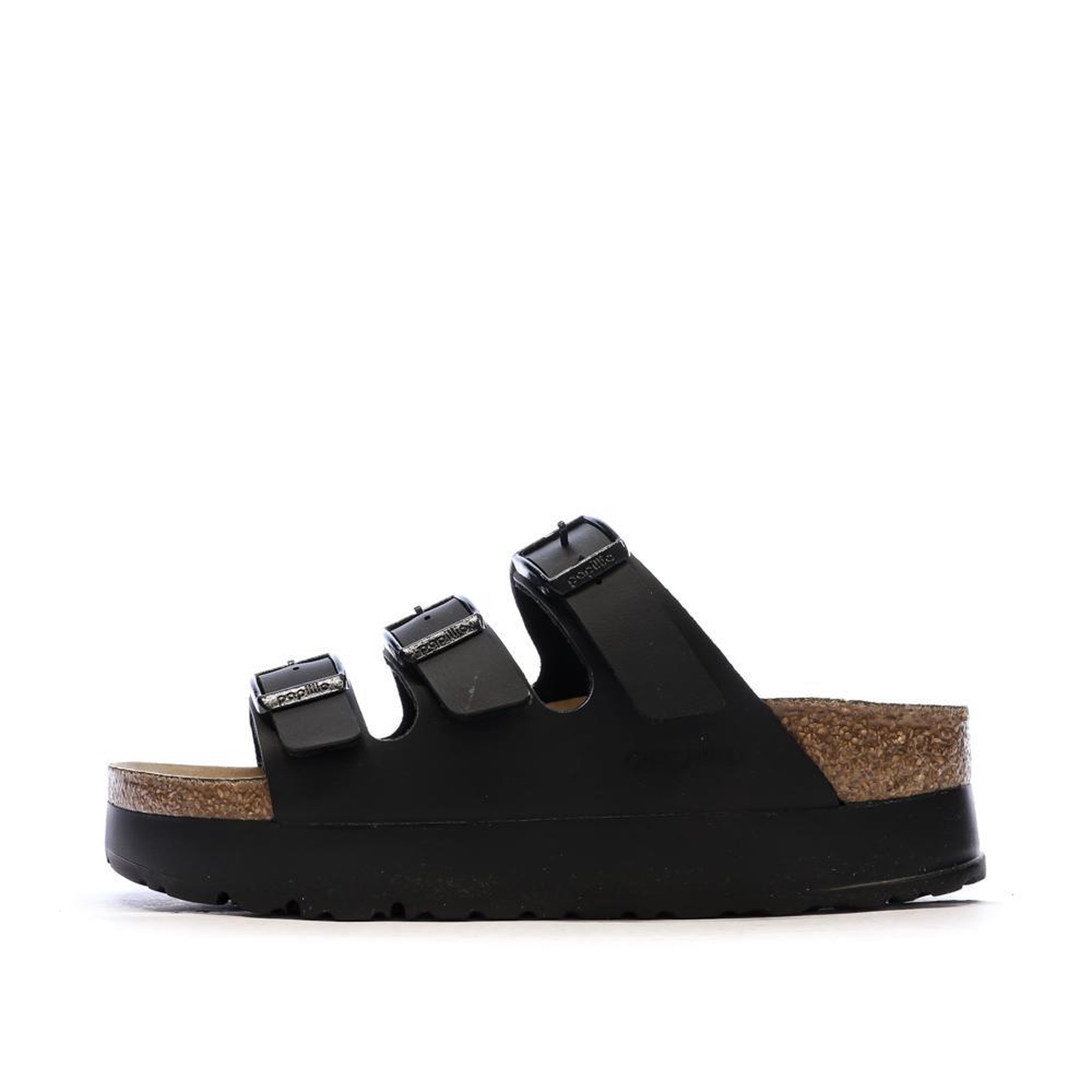 Birkenstock Sandales Noires Femme Birkenstock Arizona Papflex. Coloris disponibles : Noir