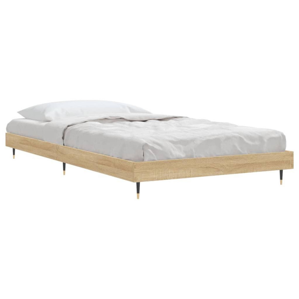 VIDAXL Cadre de lit sans matelas chene sonoma 100x200 cm